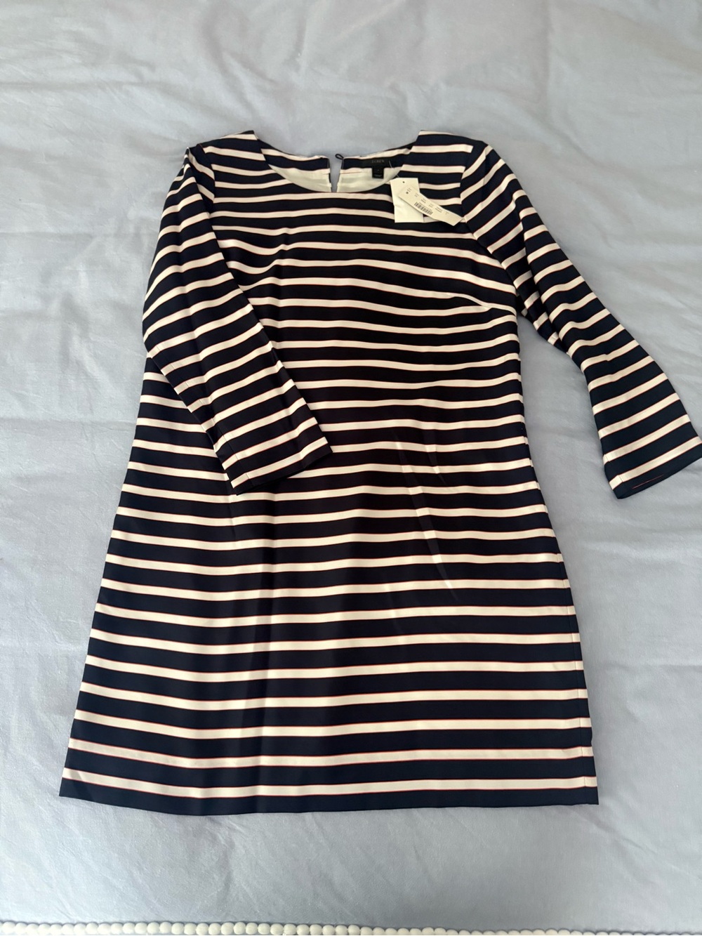 Women’s Long Sleeve Navy and white Striped Dress